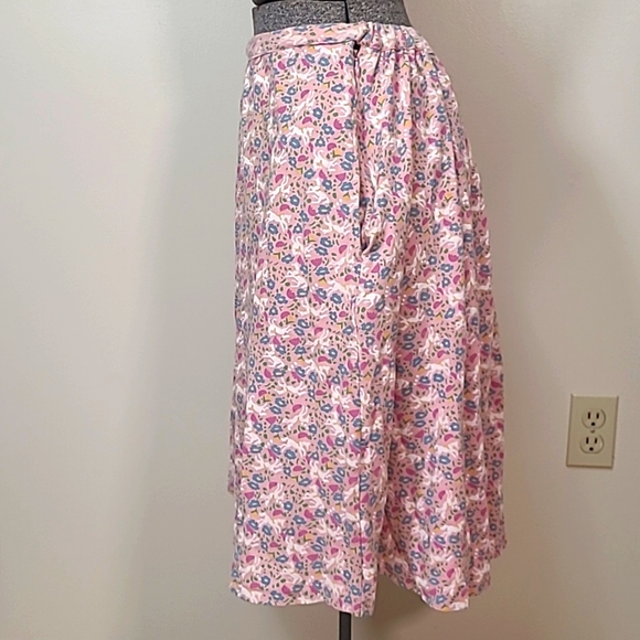 Vintage 90s Miller's Sportific Horse Equestrian Print Midi Skirt Size Large - Picture 3 of 8